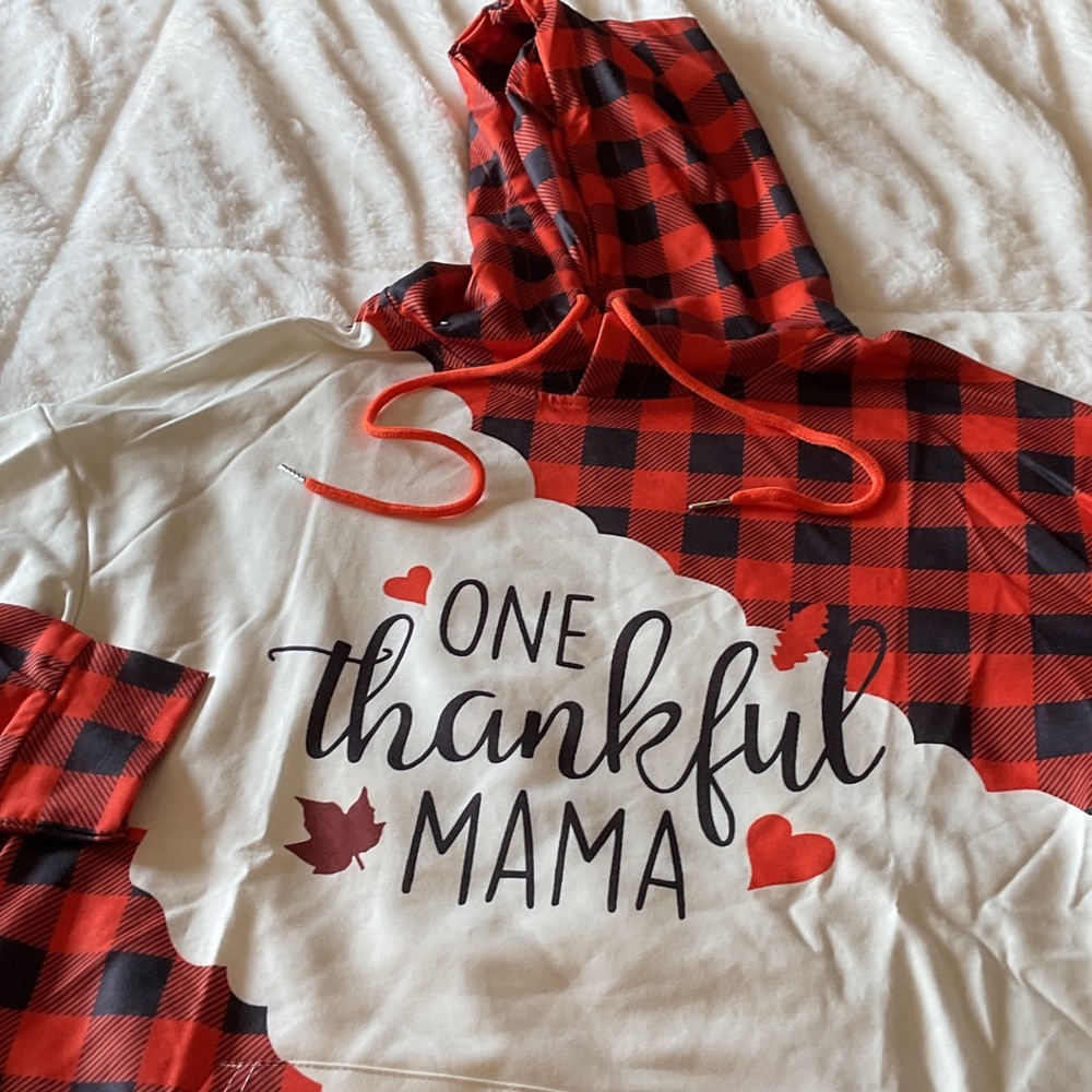 Plaid Red and Cream Midi Dress